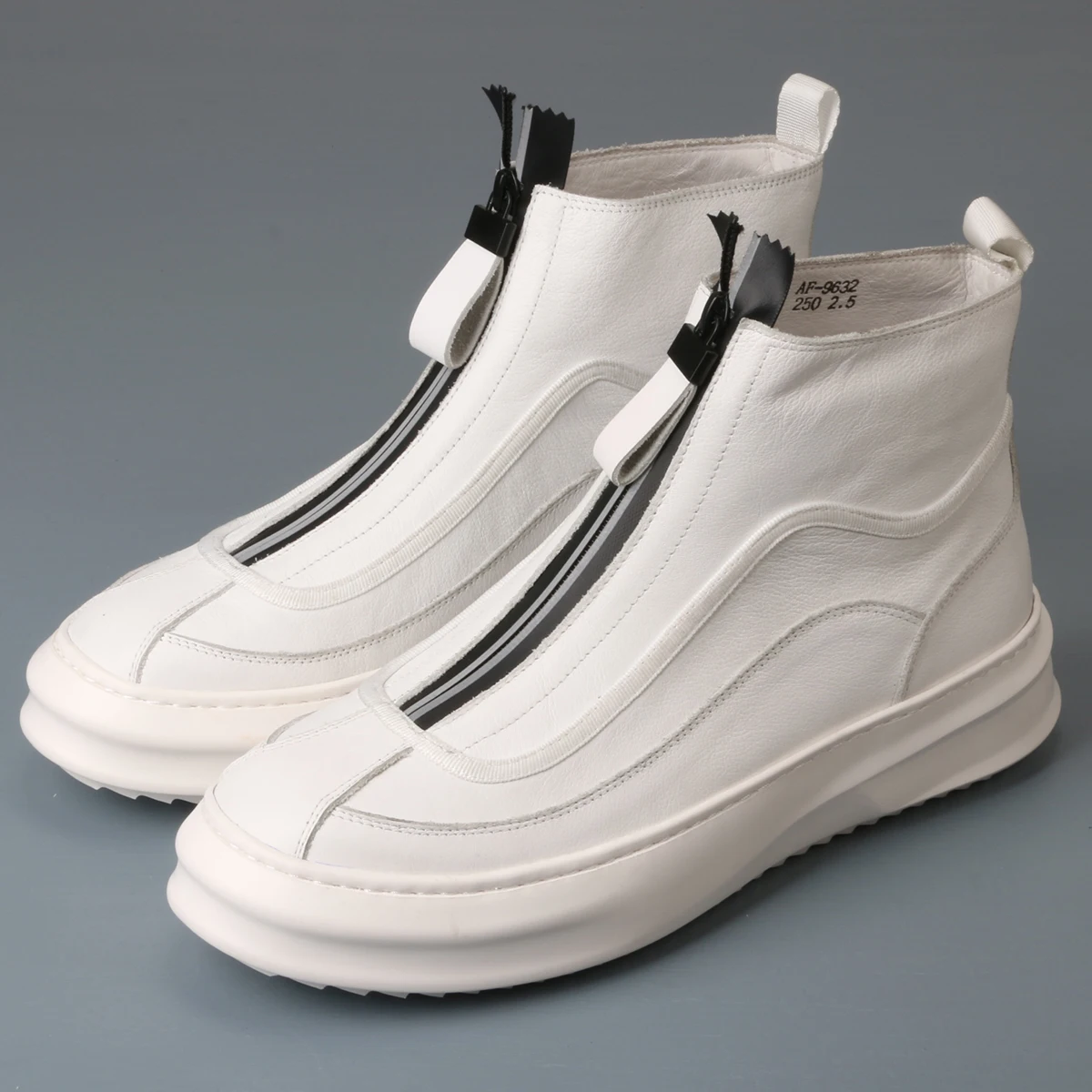

Fashion Shoes Martin boots leather white casual short boots men's high-heeled motorcycle leather boots with thick soles