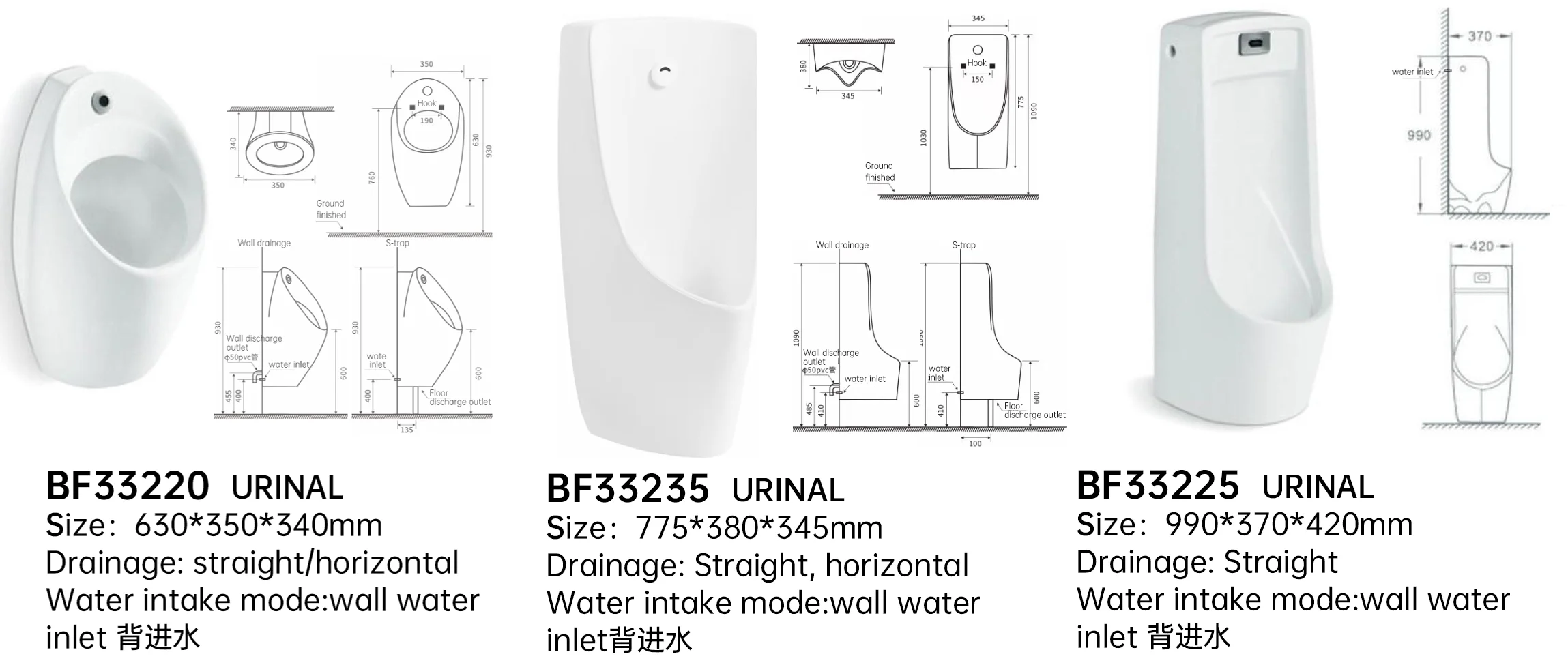 # BF33210 Modern Ceramic Sensor-Activated Gravity Flushing System Eco-Friendly Easy Clean Features Wall-Mounted For Water