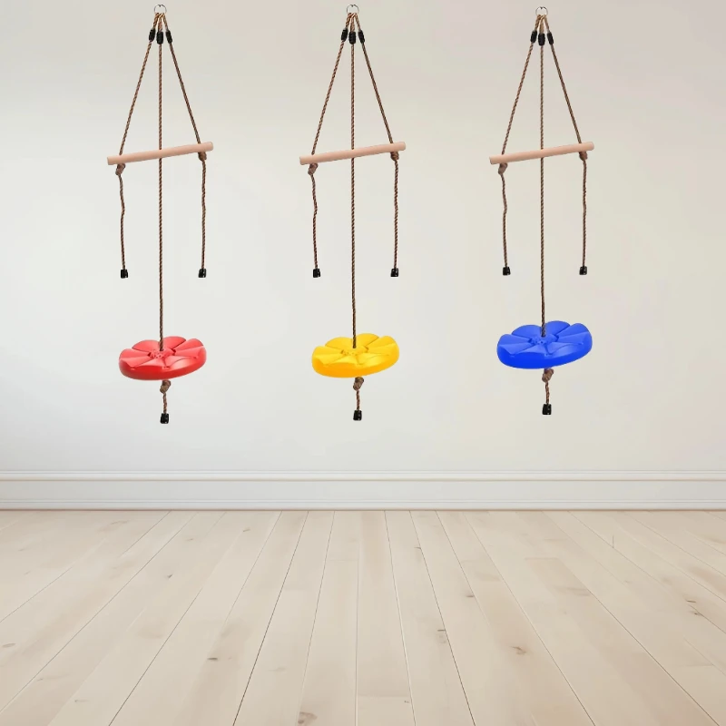 Altalena circolare 3 in 1 con stelo di scimmia, altalena per bambini, altalena circolare in plastica per interni ed esterni