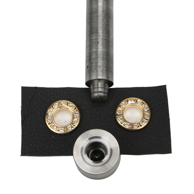 6&9mm Brass Rhinestone Grommets Eyelets Installation Tool Dies Hand Knock Tool for Leathercraft Shoes Bag Canvas Dress Eyelet