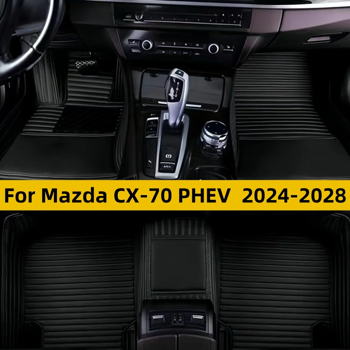 5 Seats Auto Floor Mats Fit For Mazda CX-70 PHEV 2024 2025 2026 2027 2028 Auto Carpets Foot Coche Accessorie