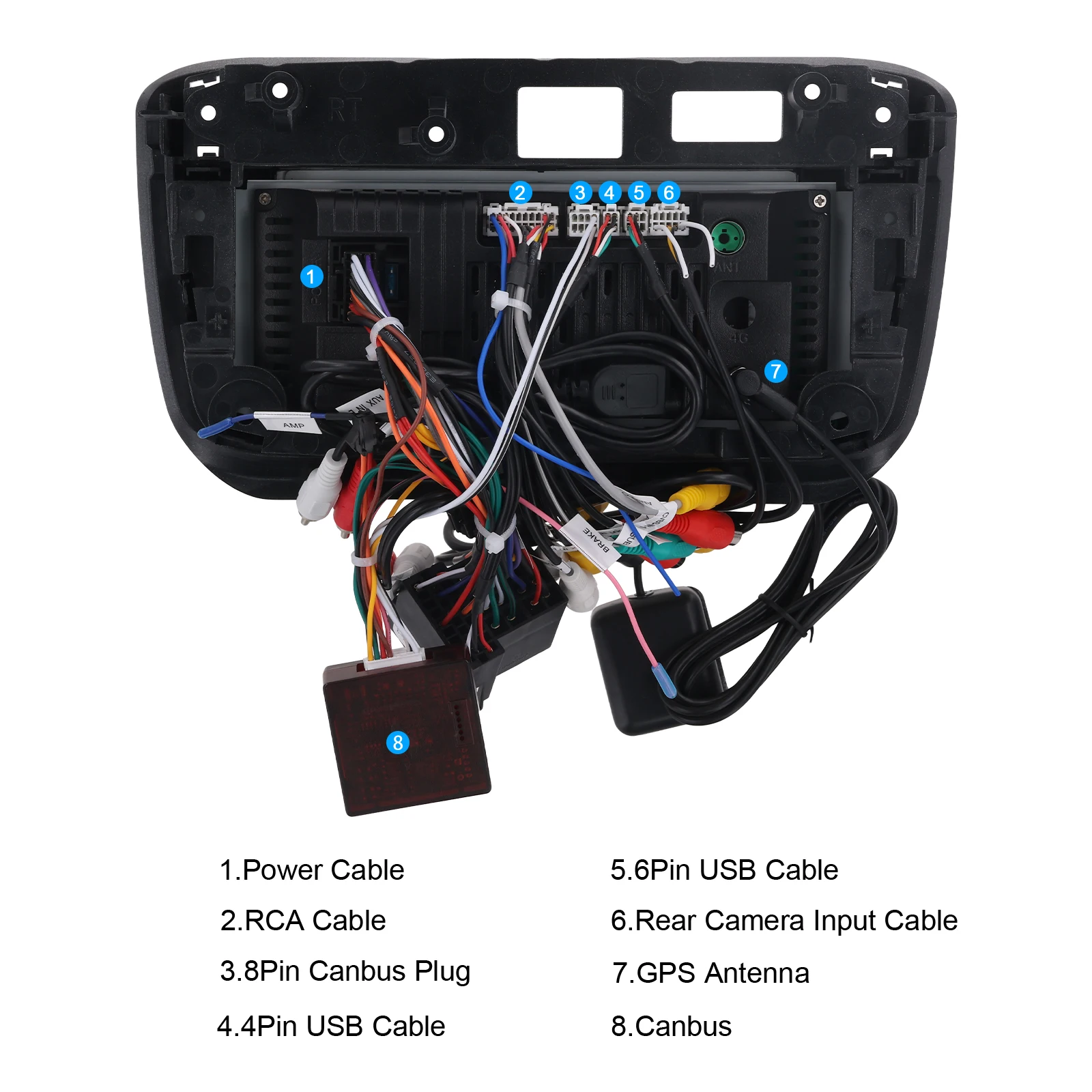 Podofo 2DIN 4+64G Android Autoradio für FIAT Punto 2012–2016 Auto-Multimedia-Player Carplay Android Auto GPS Mirror Link USB – Detail 25