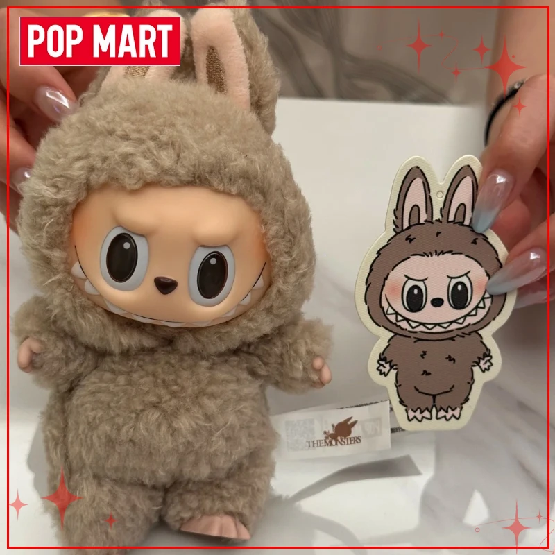 Popmart Labubu V1 V2 V3 The Monsters مثيرة معكرون لديها مقعد كبير في سلسلة الطاقة صندوق أعمى الفينيل الوجه أفخم دمية قلادة