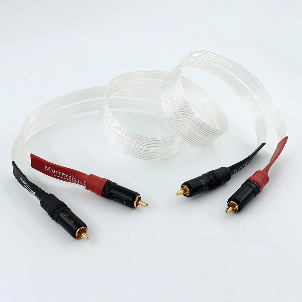 Fever imported music ribbon silver-plated signal cable, double lotus RCA audio cable, bile machine power amplifier CD cable