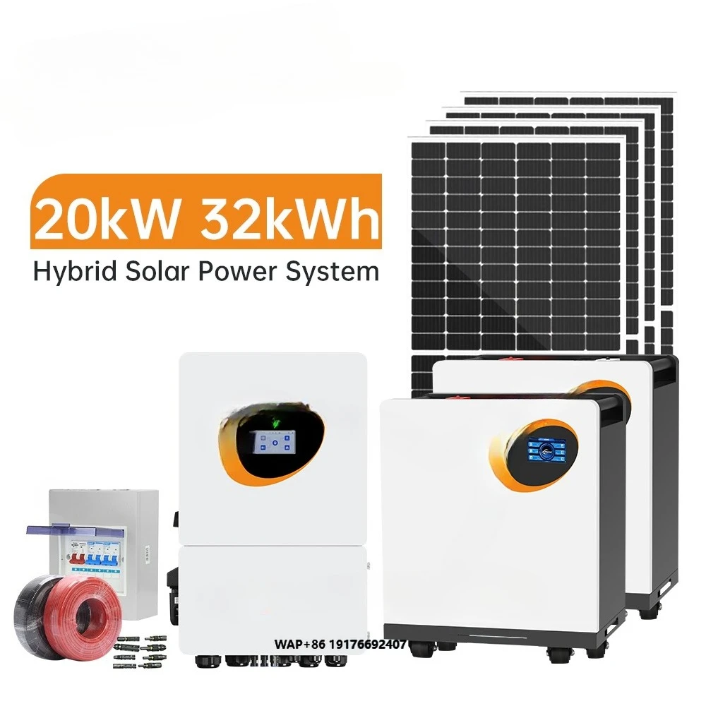 JSD 20kW Solar System 32kWh Hybrid Off-Grid Solar Power System 5kW 10kW 15kW 30kW Solar Panel System for Residential