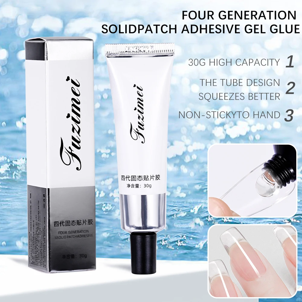 30g stevige sterke zelfklevende nagellijm voor strass/valse nagels/glitter sneldrogende gel DIY professionele salon manicure lijm *& #