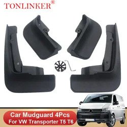 Car Mudguard For Volkswagen VW Transporter Caravelle Multivan T5 T6 Mudguards Splash Guards Fender Mudflaps 4Pcs Accessories