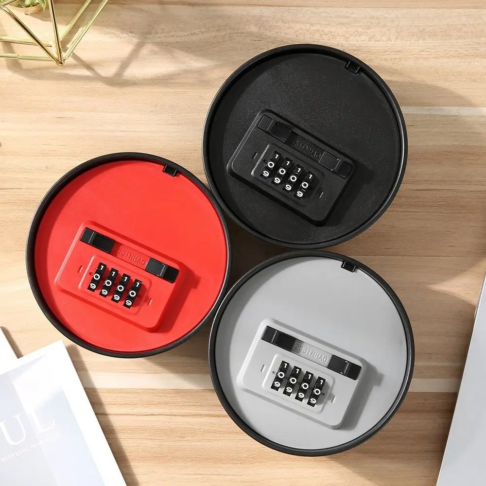 Creative Round Shape Password Box Hidden Wall Mount Key Storage Case Resettable Code Combination Lock Home Security