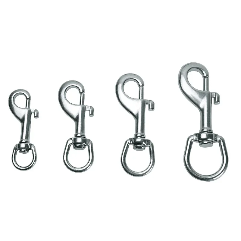 1PCS 304 Stainless Steel Clasp For Dog Key Chain Marine Diving Single Clasp Marine Components Equipment With Swivel