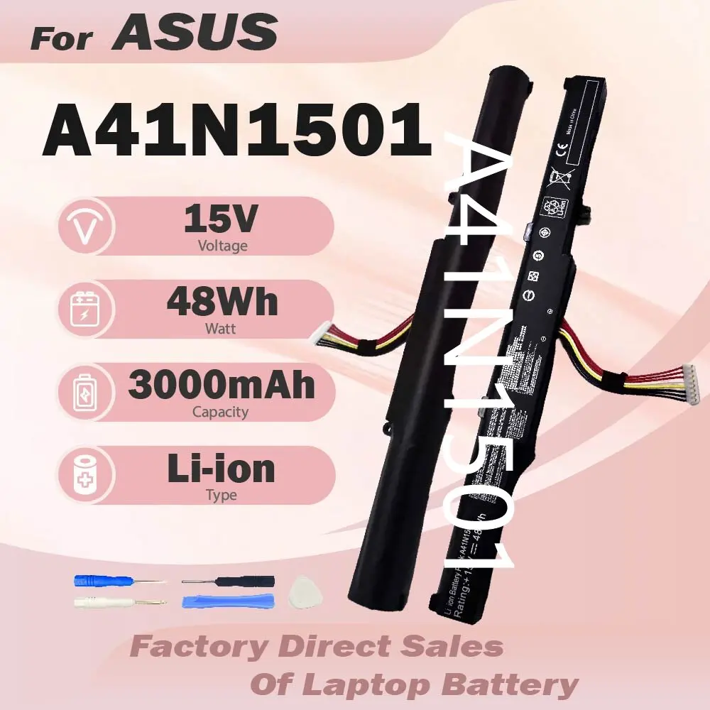 A41N1501 Battery Replacement For ASUS ROG G752VW GL752VL GL752VW N752VW N552V N552VX N752V Series A41LK9H L41LK2H 48Wh