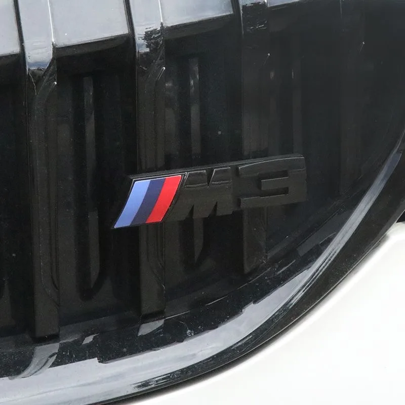 3D ABS Gloss Black Car Front Grille Badge Emblem Accessories For Bmw Performance M E46 E90 F20 E39 F10 X3 X5 E83 E61 E91 E87 E60 - view 3