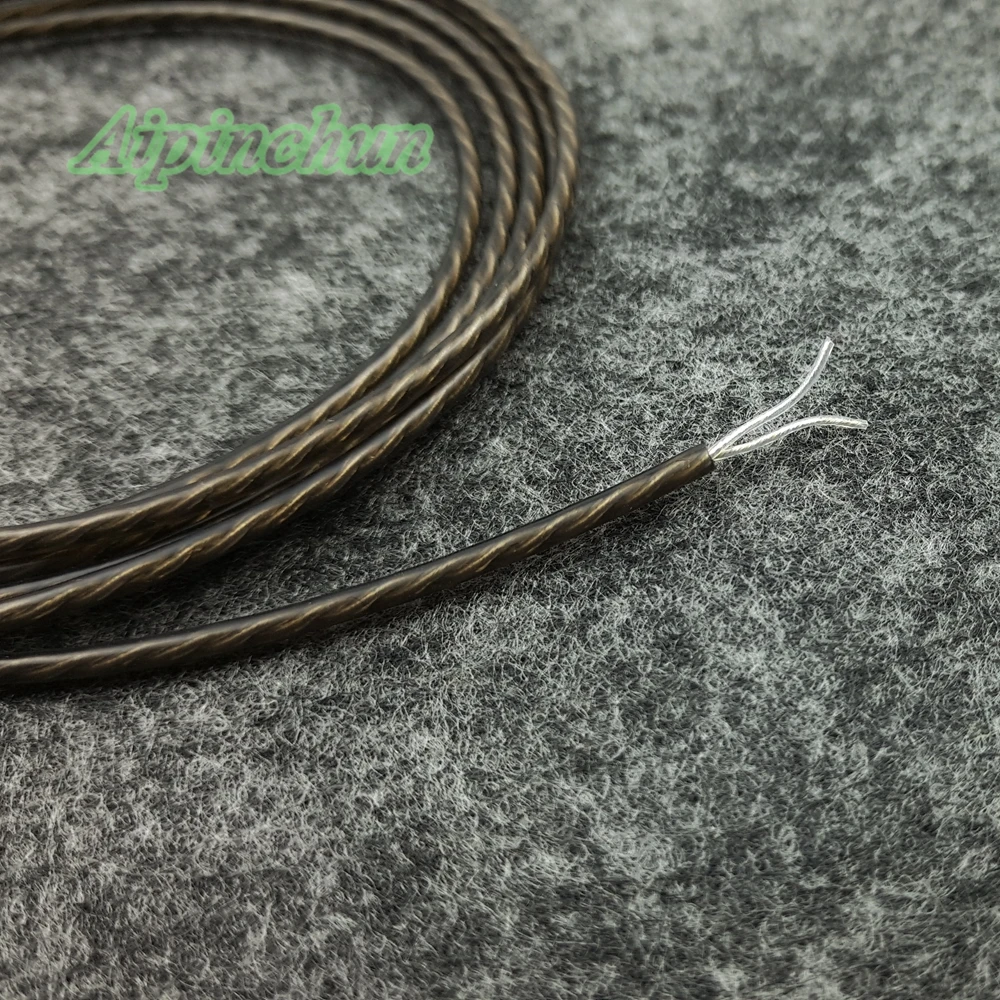 Aipinchun 10 м/лот DIY Серый аудиокабель для наушников Ремонт замены наушников посеребренный OCC 2-жильный провод A18