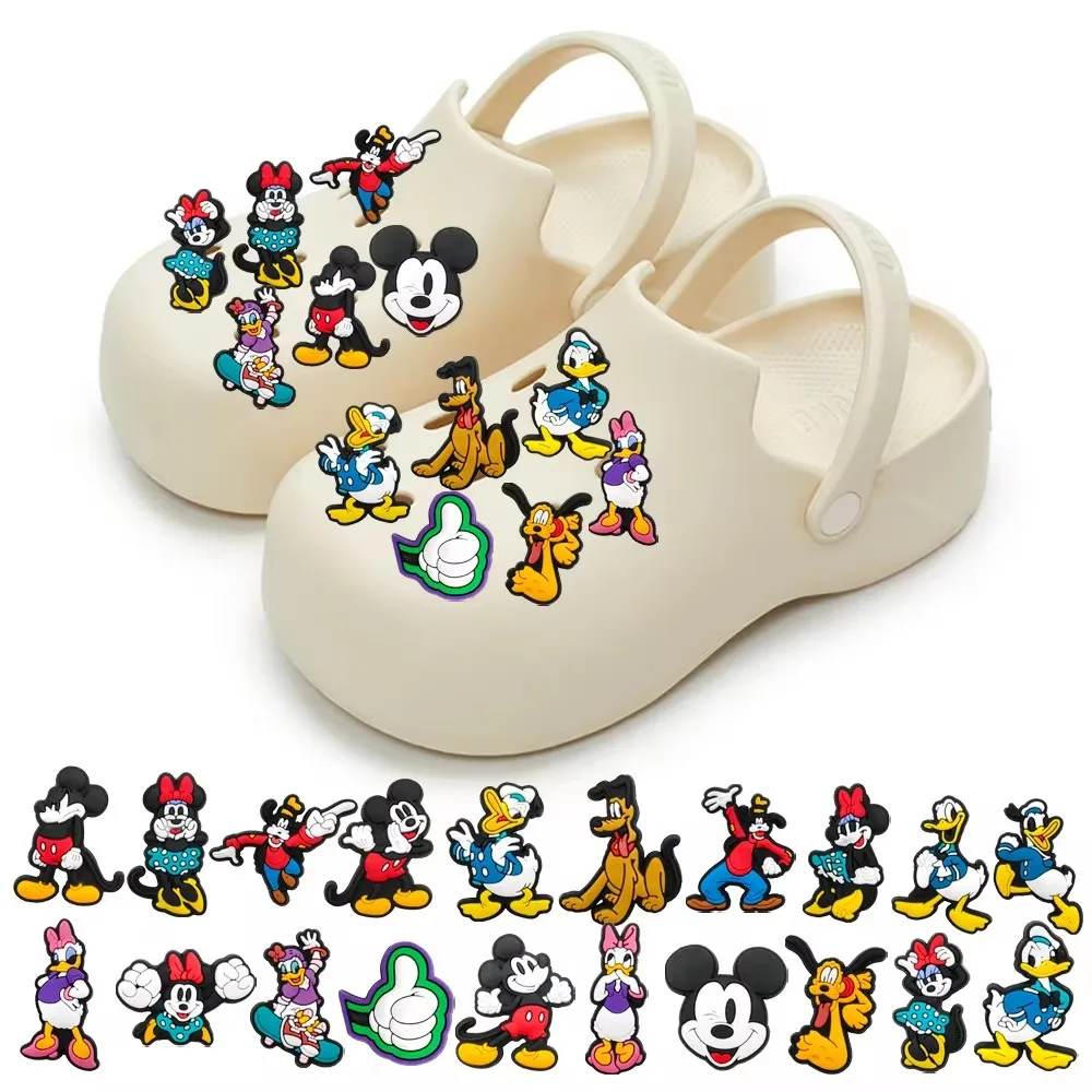 MINISO-zapatillas de Mickey y Minnie para niños, zuecos de dibujos animados, sandalias, hebilla, regalo de cumpleaños y vacaciones, serie 1 piezas