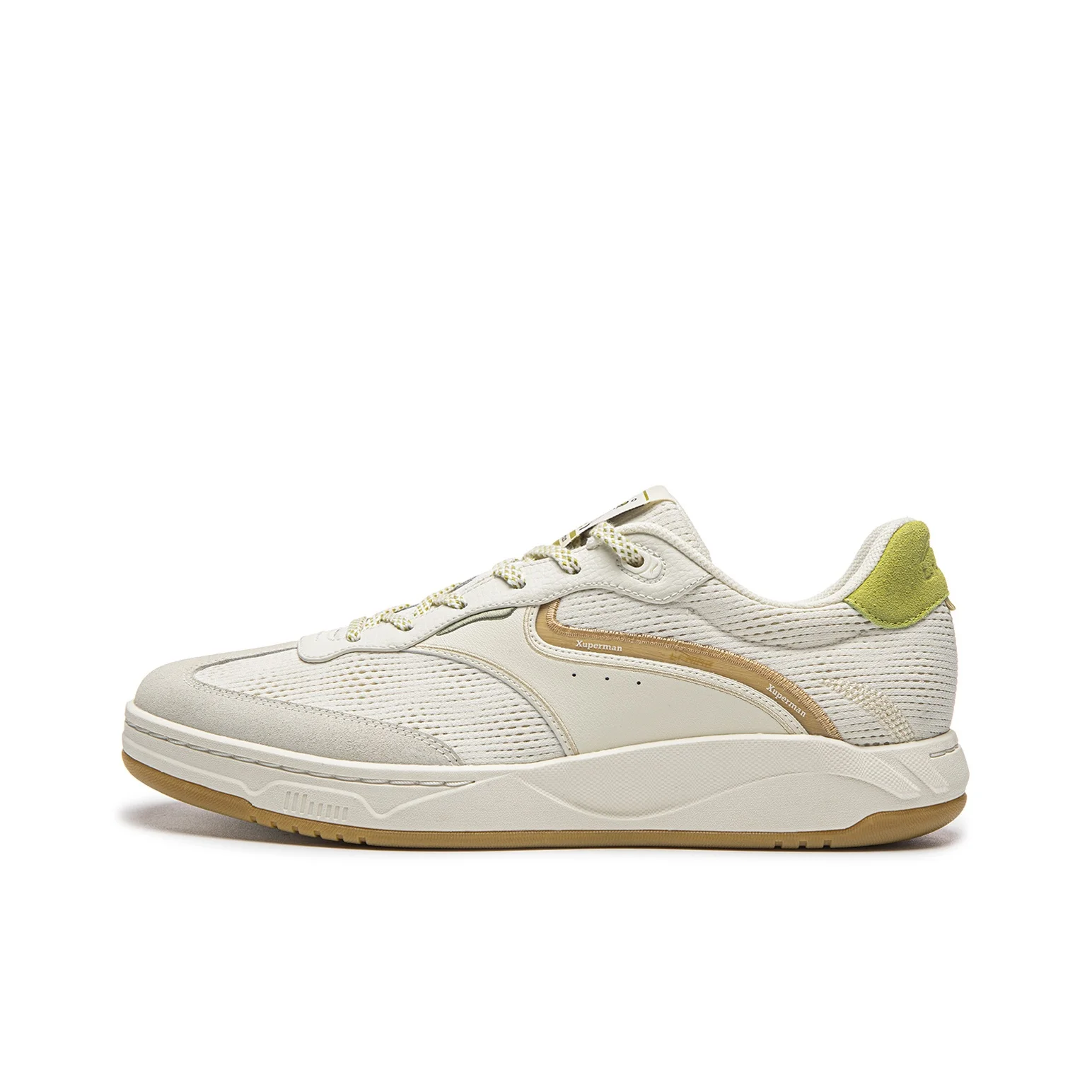 Li Ning x XUPERMAN Hedge Slip Resistant, Abrasion Resistant, Breathable Low top Skateboard Shoes Unisex Ecru AGCW335-1