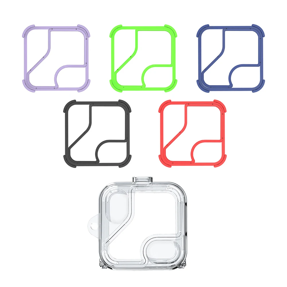 Headphone Shell PC Transparent Headphone Holder Case with 5 Pairs Silicone Ring Hollow Lanyard and Metal Hook for Nothing Ear 2