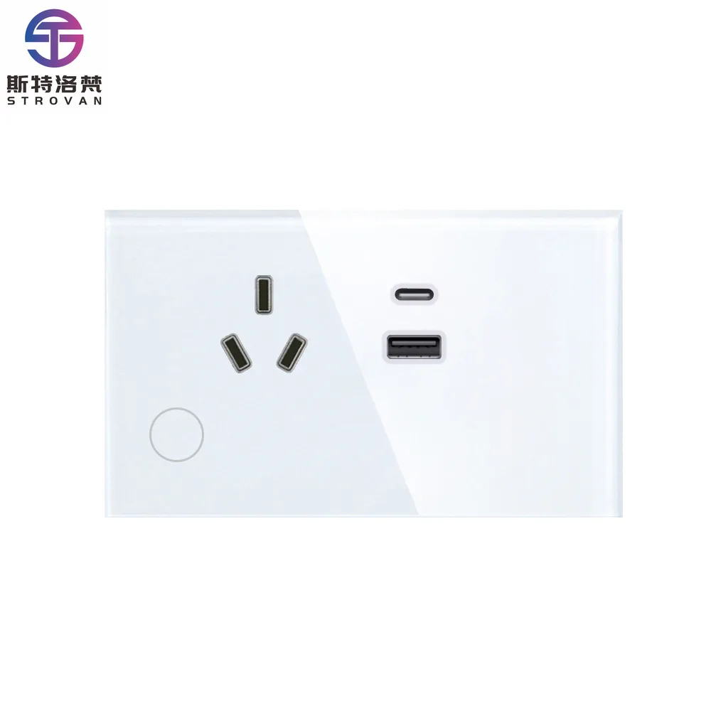 

STLF Australian Standard PD30W Socket USB 120 AU/US Plug Type Tuya 16A WiFi Thailand Vietnam Standard Zigbee Android Bar Design