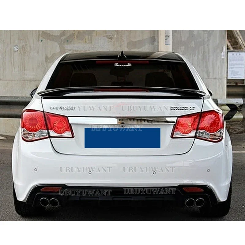 Para chevrolet cruze spoiler 2009-2014 Material ABS alerón trasero de coche Primer Color alerón trasero alerón trasero con luz Led