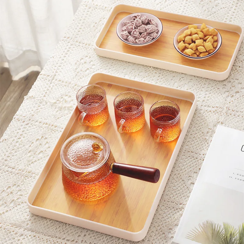 

Rectangular Storage Finishing Box Living Room Coffee Table Tray Japanese Tea Food Container Fruit Tray Plastic Box Simple