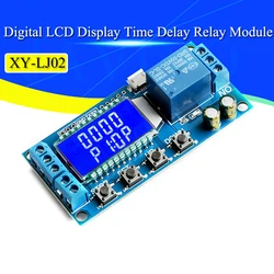 6-30V Micro USB Digital LCD Display Time Delay Relay Module Control Timer Switch Trigger Cycle Module XY-LJ02