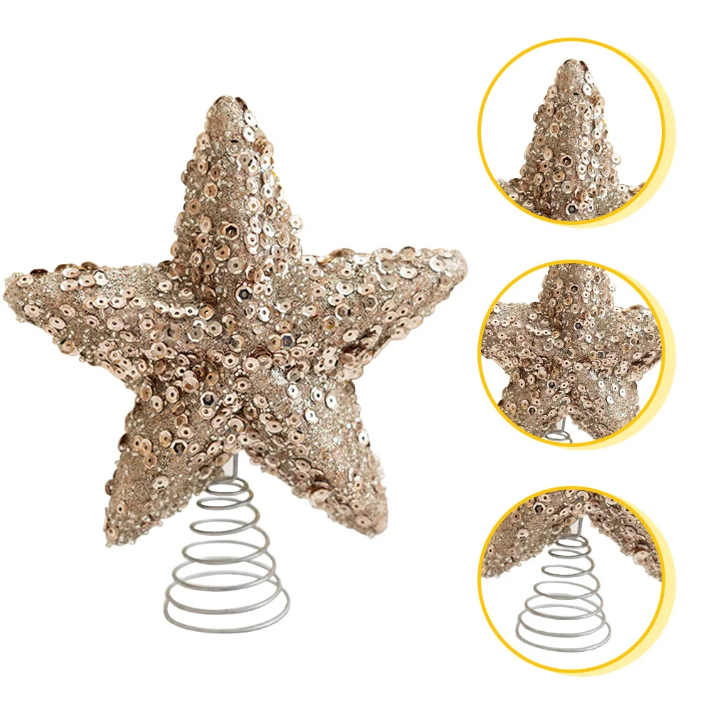 

Christmas Tree Topper -Pointed Design Holiday Decor Creative Xmas Ornament Decorative Tree Adornment Party Decoration