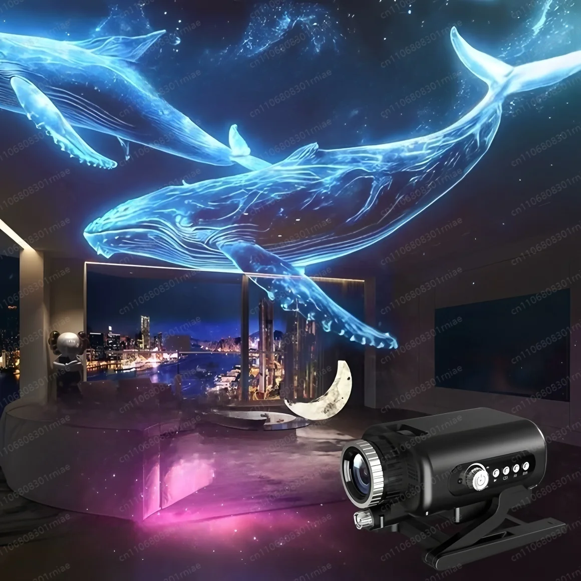 3D Dynamic Galaxy Projector Romantic Gift Children Adult Bedroom Night Light Projector