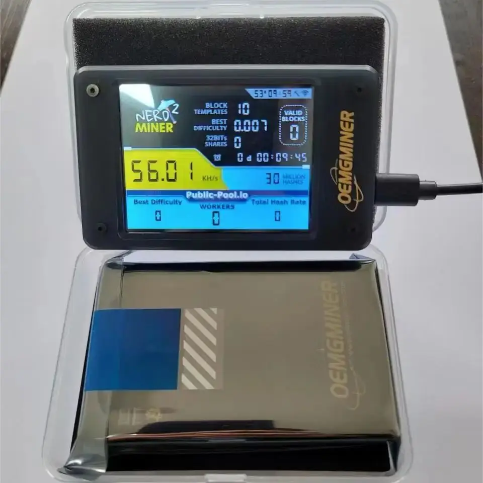 Criptomoeda Mineiro com T-Display, Mineiro Nerd, Mineiro V2, 78KHS, S3, Bitcoin Solo, 78KH Mineiro, Mineiro, Hashrate, Mini BTC, máquina de loteria