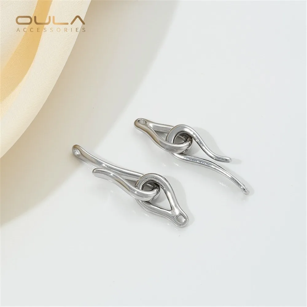 

14K Gold-plated Copper with Thick Gold Fishhook-shaped Pearl Clasp Diy Handcrafted Material Bracelet, Necklace, Jewelry Accessor