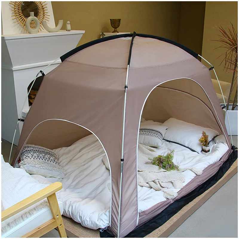 

Adult Children's Indoor Single And Double Warm And Windproof Tent, Children's Play House Single-layer Tent On The Bed