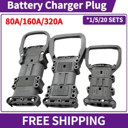 1/5/20 Sets REMA Type Electric Forklift Male Female Plug Connector 80A 160A 320A Battery Charging Source Male Connector