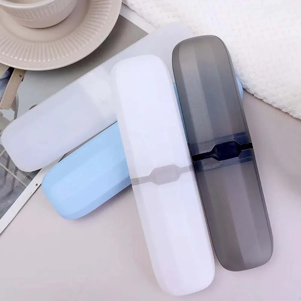 Travel Toothbrush Case Holder Plastic Portable Tooth Brush Covers Dust-Proof Pouch Cup Bathroom Toothpaste Storage Containers