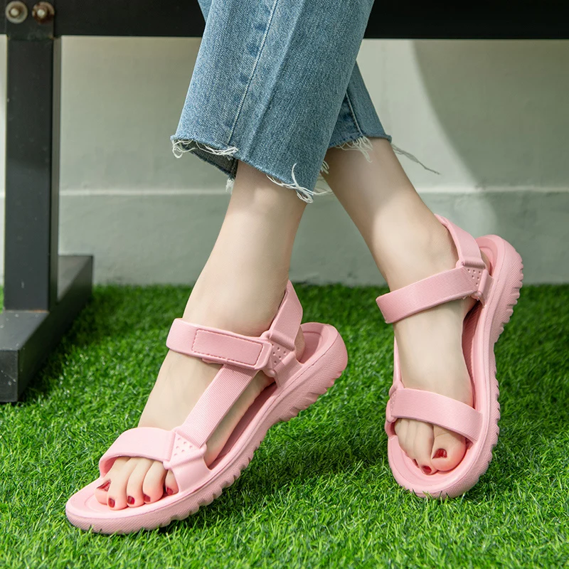 Dames Sandalen Mode Trend Anti-Slip Slijtvaste Lightweoght Eva Platte Sandalen Voor Vrouwen Outdoor Strandschoenen Voor Vrouwen