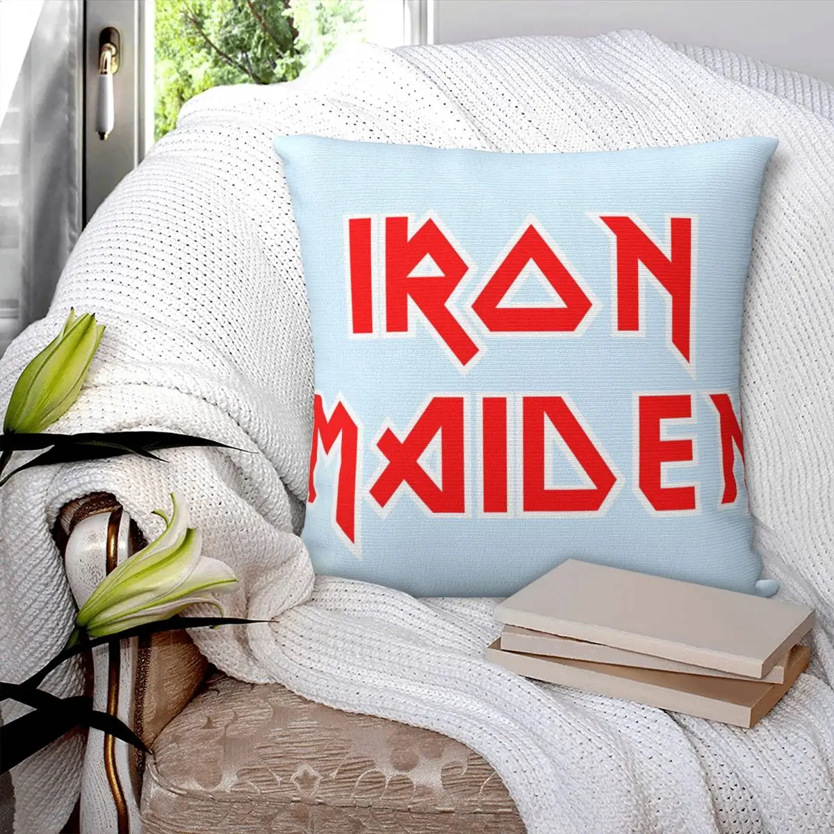 Iron-band-Maiden 2024 Pillow Case Pillow Cover Zipper Personalized House Home Decoration