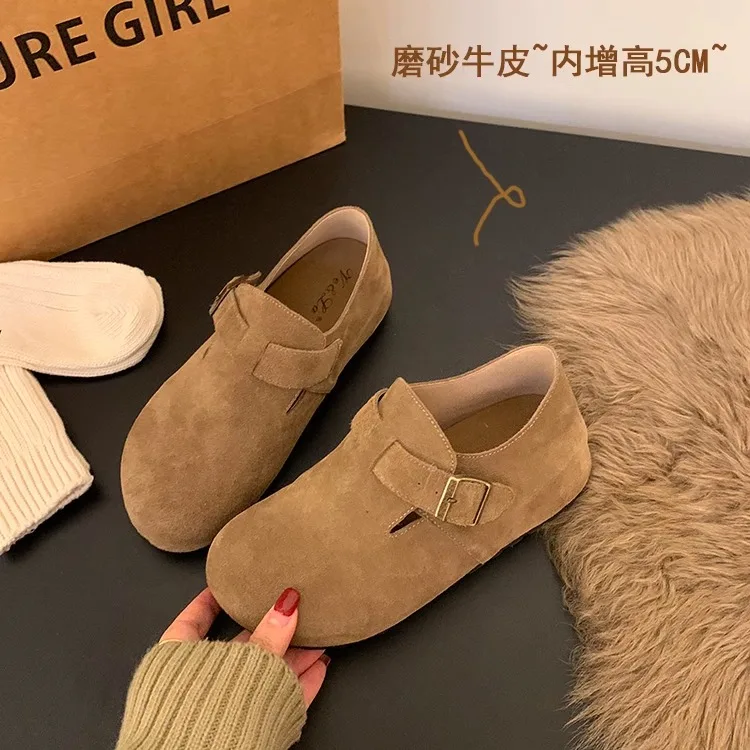 Women's Shoes Platform Autumn Female Footwear Casual Sneaker Increas Height Loafers With Fur Clogs Fall Dress Winter Slip-on Inc