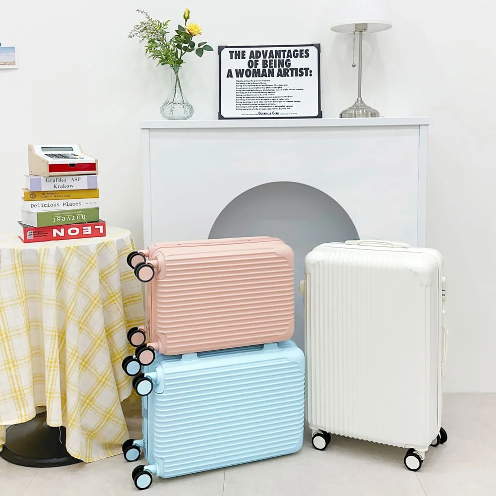 [بيع] حامل باستيل كلاسيكي 20 24 26 بوصة يحمل حقيبة سفر صلبة متوسطة وكبيرة الأمتعة