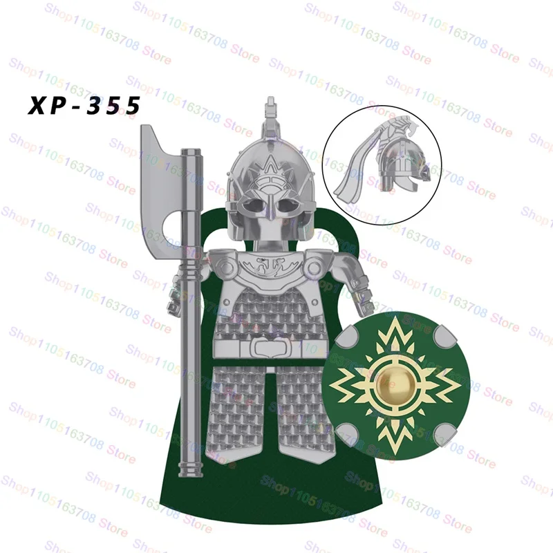 Cavalieri medievali Soldati Elfi Guerriero Esercito Figure Armatura Scudo Accessori Building Block Giocattoli per bambini Regali KT1046