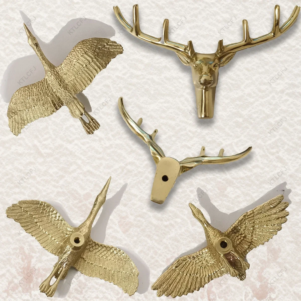 Brass Handle Creative Wild Goose Pigeon Rabbit Horse Shaped Cabinet Door Decoration Handle Pure Copper Cabinet Knobs and Handles