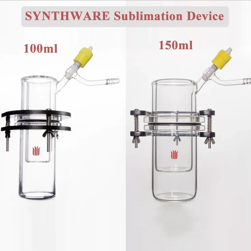 

SYNTHWARE Sublimation Device 100ml 150ml Borosilicate Glass with New 8mm PTFE High Vacuum Valve