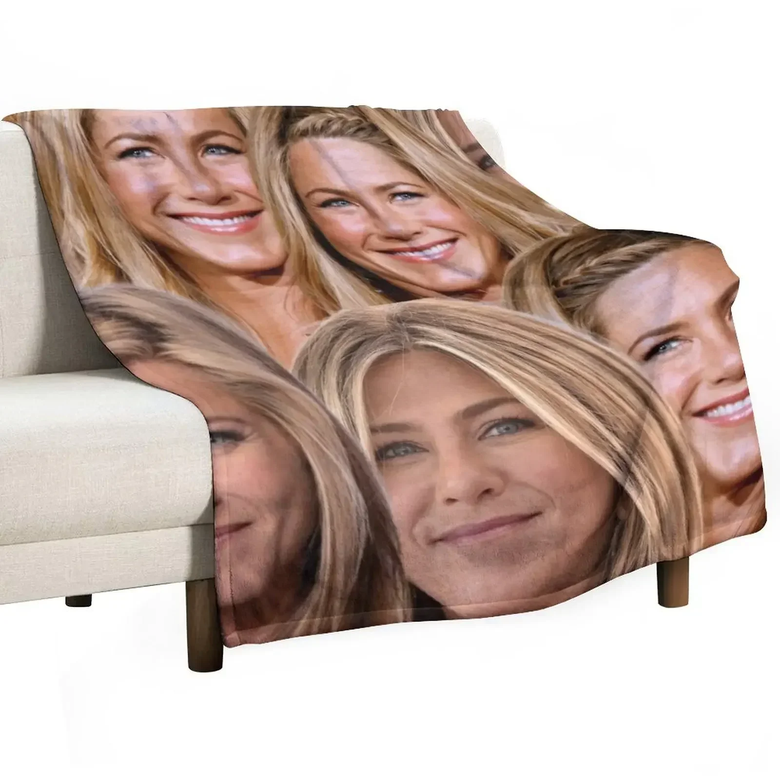 

Jennifer Aniston Collage Throw Blanket Thin Soft Blanket for Summer Night Sleeping