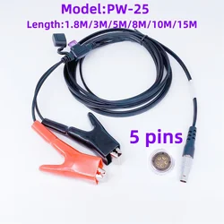 Brand new cable PW-25 Applicable to Hi-Target GPS V60 V90 V98 V100 V200 H32 A10 A12 A30 A60 TS2 TS6 Connect External  Battery