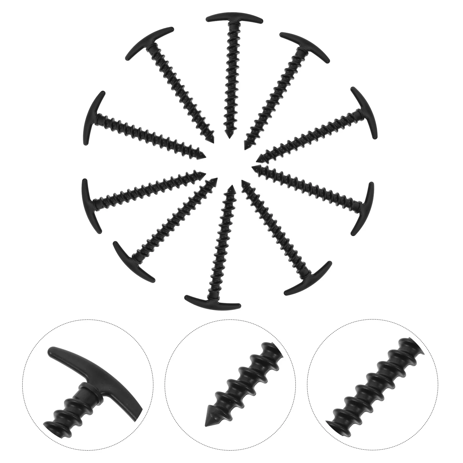 

10Pcs Windproof Tent Stakes Heavy Duty Plastic Ground Anchors for Camping Hiking Beach Tarp Canopy Outdoor Gear