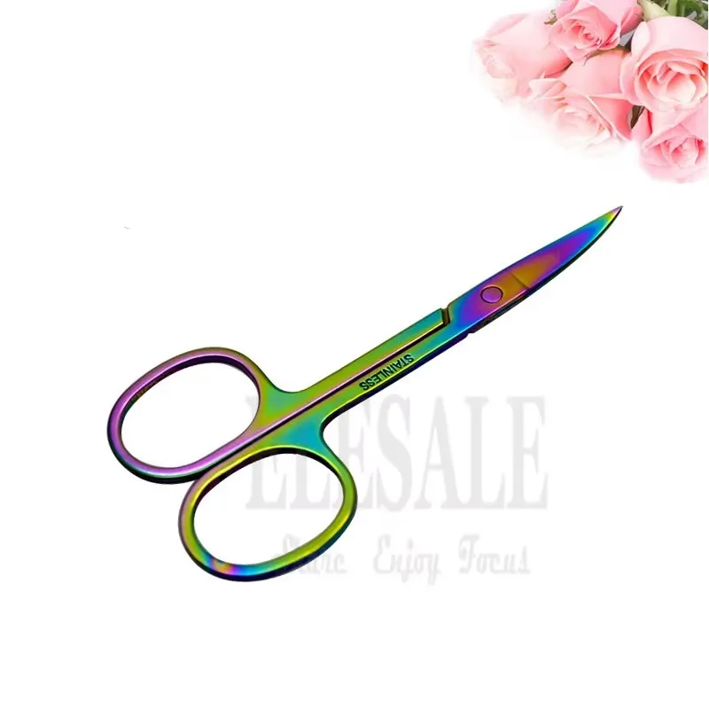 1-5Pcs Color Stainless Steel Mini Scissors For First Aid Kits Supplies Hand Craft Scissors Makeup Eyebrow Eyelashes Cut