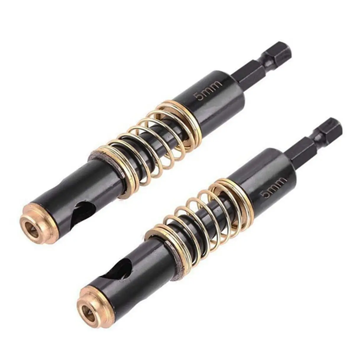 Winter Essential 2Pcs Self Centering Hinge Drill Bit Set Reaming Drilling Wood Plastic 1/4 Inch Hex Shank(5Mm)