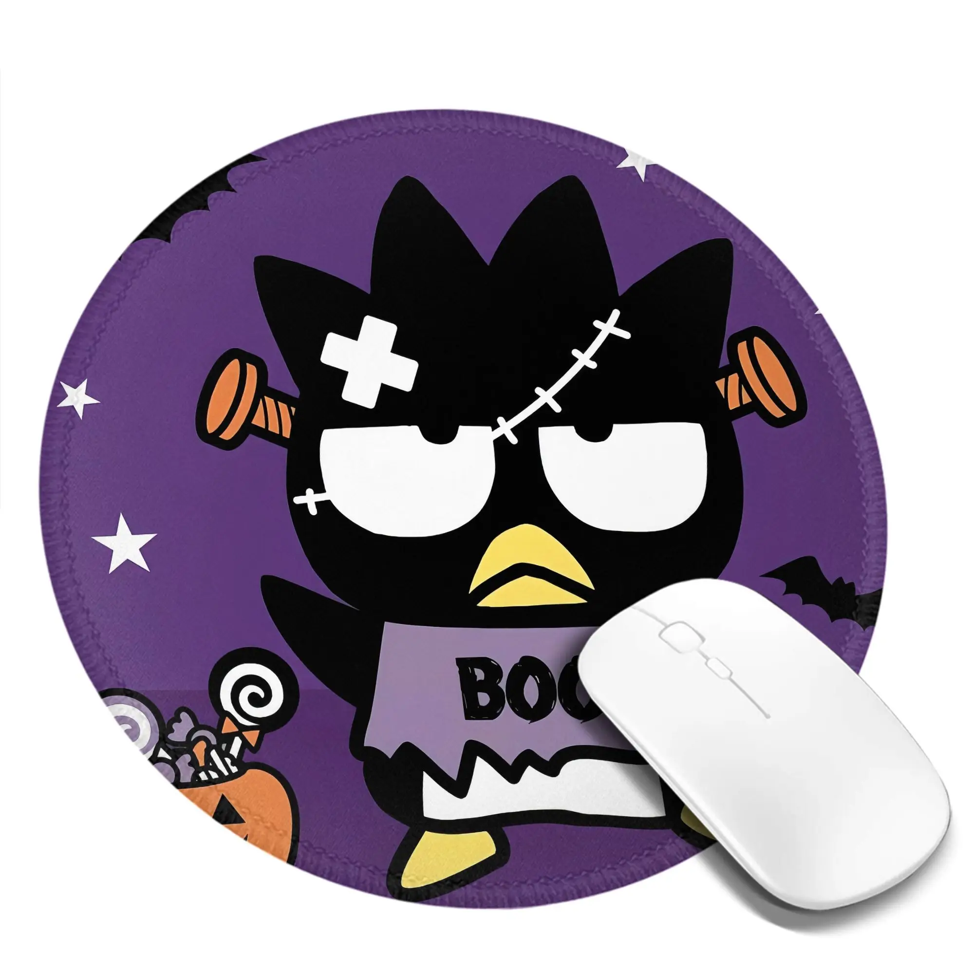 Badtz-Maru Runde Mini-Mauspad Teppich Anti-Rutsch-Matte Desktop 8 Zoll Spiel Computer Matte Gaming Gummi Mauspad