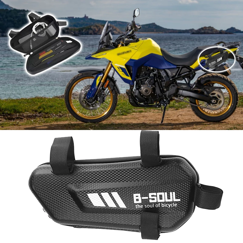 Motorcycle Tool Bag Waterproof Hard Shell Triangle Side Case Bag For Suzuki V-strom DL250 DL650 DL1050 DL1000 Vstrom800DE 800 DE