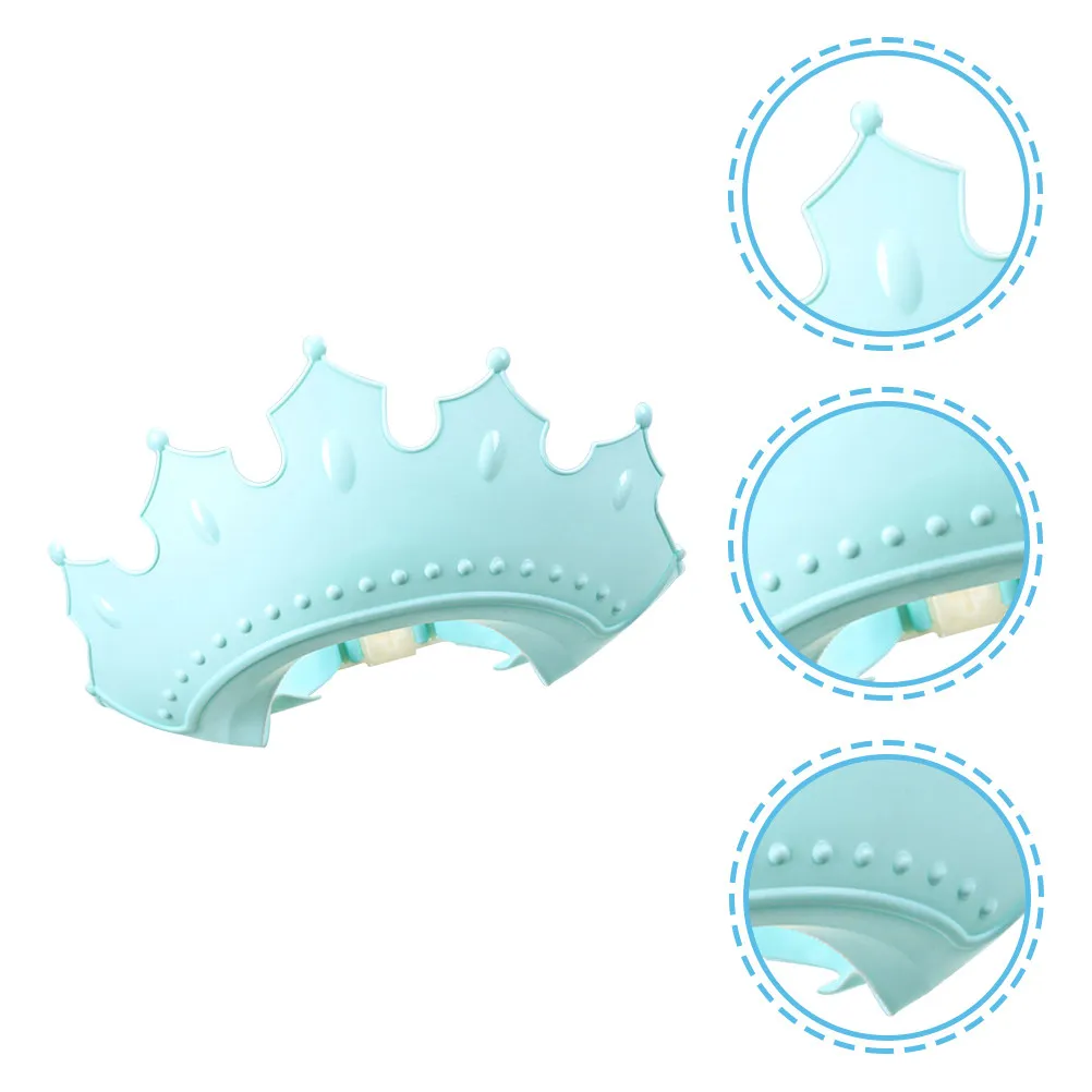 Waterproof Kids Bath Cap Crown Shape Shampoo Hat Adjustable Prevents Shampoo Water Entering Eyes Ears Mouth