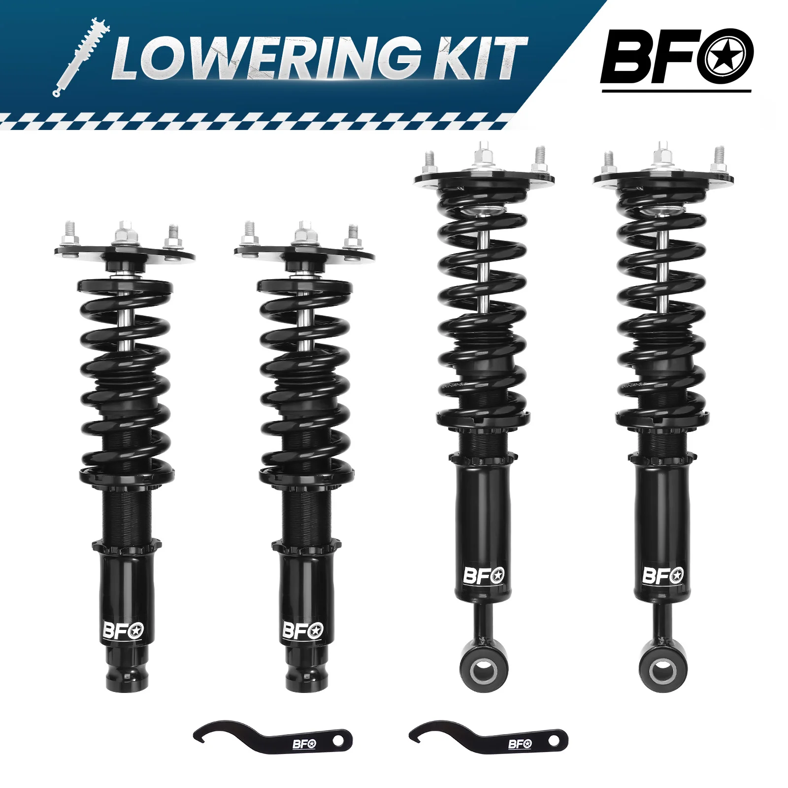 Front + Rear  Coilovers, Suspension Struts For Mitsubish Eclipse 1995-1999 Twin tube  Shock Absorber Coil Spring