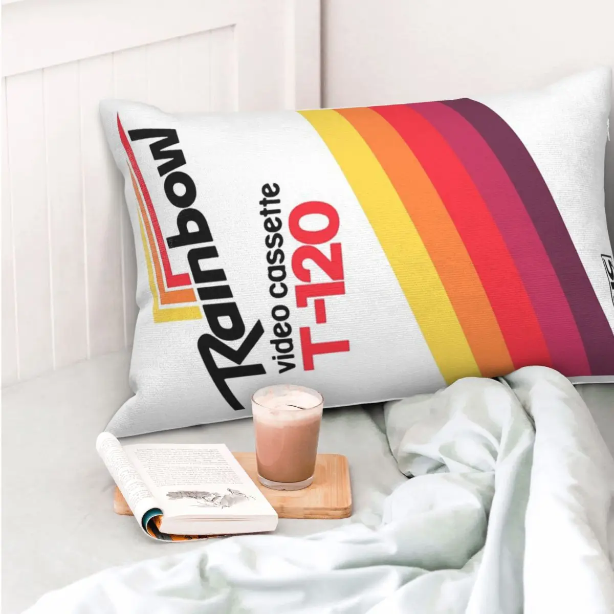 Funda de almohada rectangular estética VHS Tape Vaporwave, funda de cojín decorativa para dormitorio, cama, almohada cómoda para el hogar