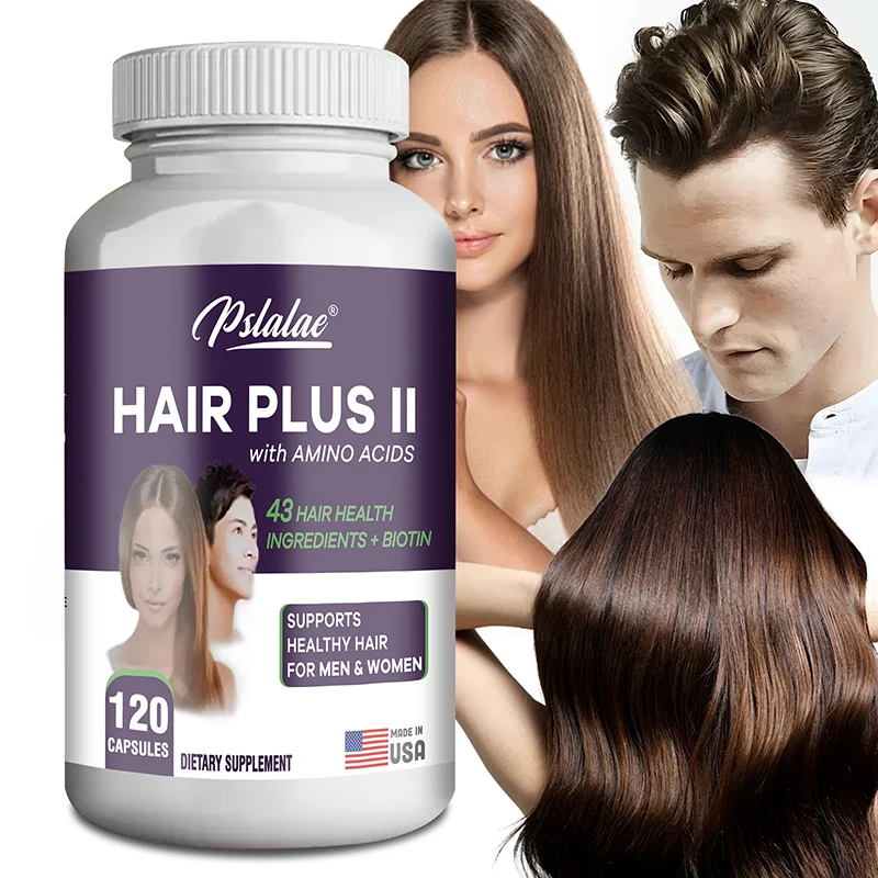 Hair Plus II with Amino Acids - Helps Reduce Hair Loss, Promote Hair Growth, Support Gloss