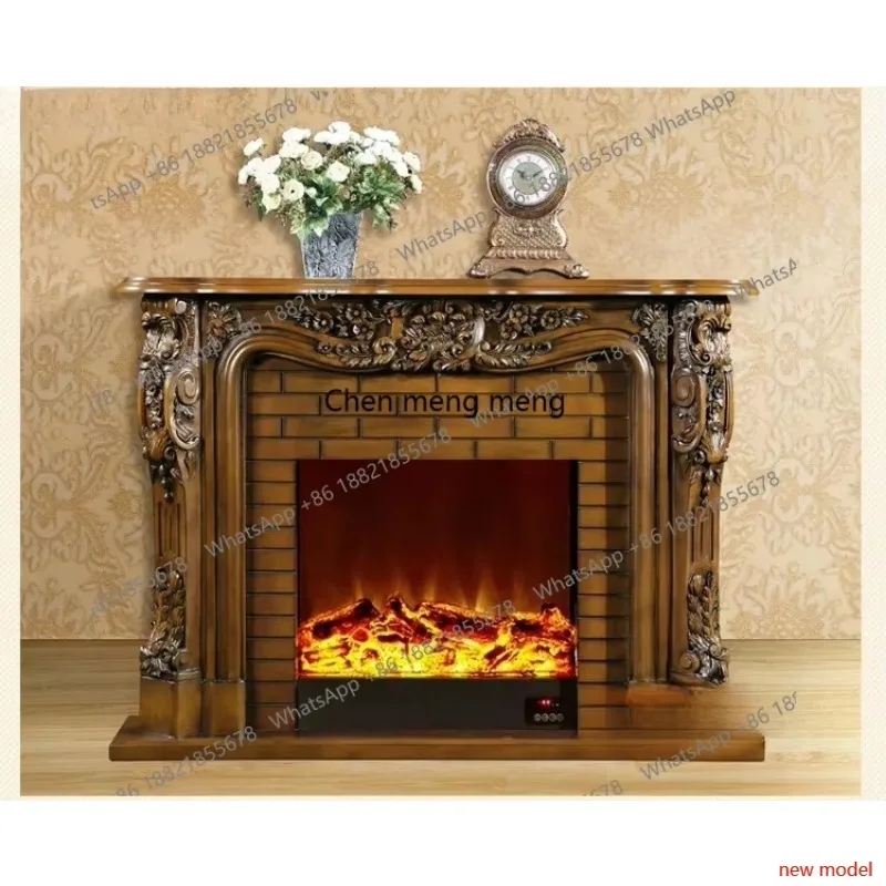 N138European and merican fireplace 1.5 meters solid wood, European decorative fireplace