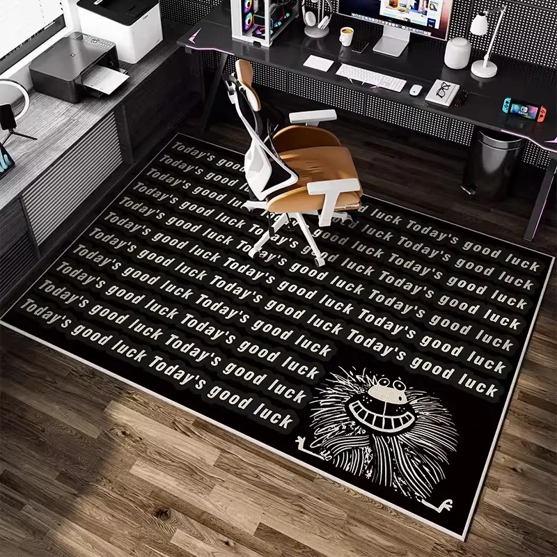 Living Room Carpet Bedroom Loop Pile TPR Rug Cartoon E-sports Room Home Soundproof Anti-slip Floor Mat Modern Style Home Decor